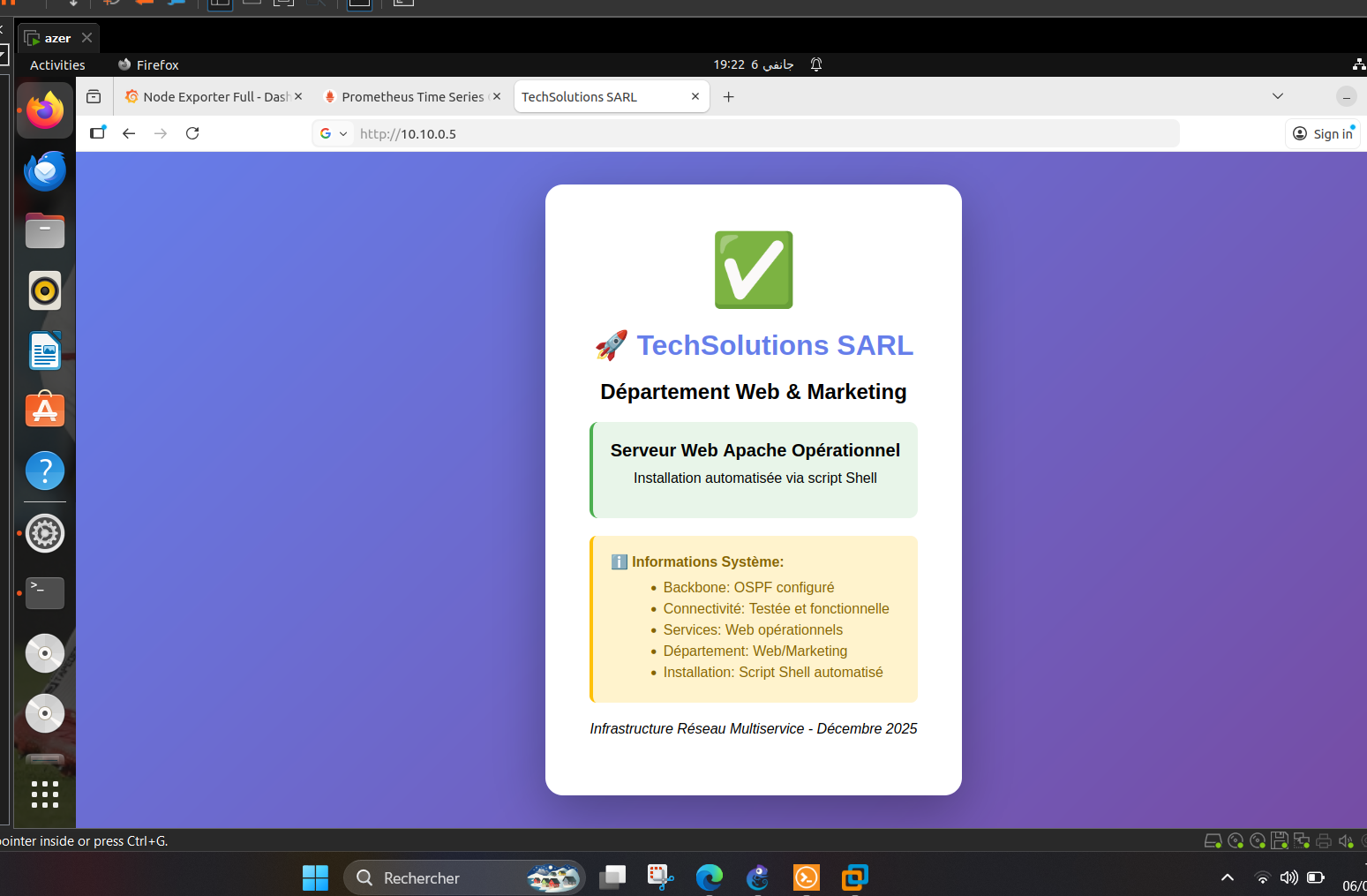 Configuration du monitoring réseau
